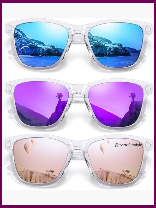 Polarized Sunglasses UV400 Protection Plastic Frame 3 Pack main image 4